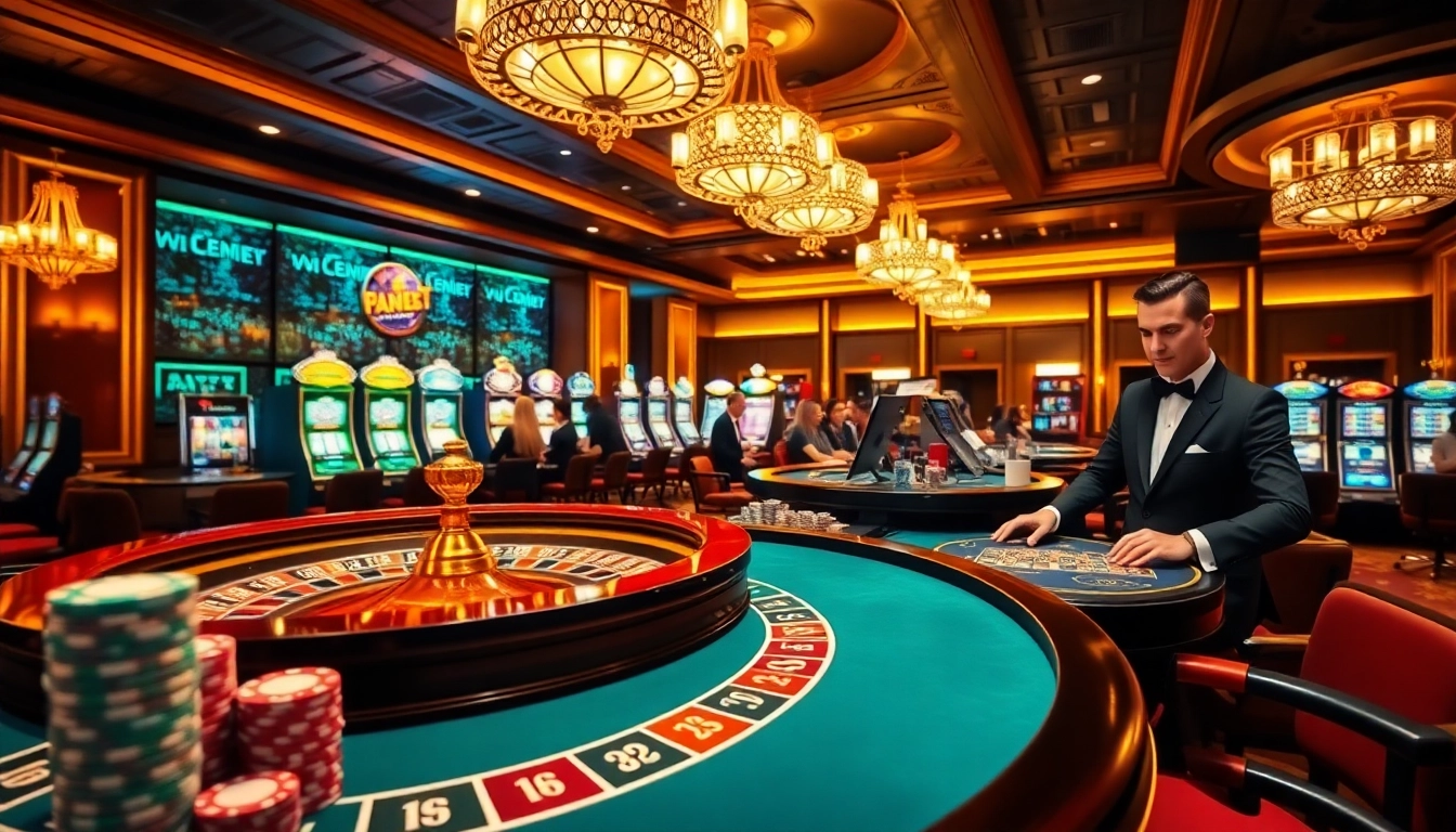 Experience thrilling gameplay at https://pg88.spot/ with vibrant casino scenes featuring roulette and poker excitement.